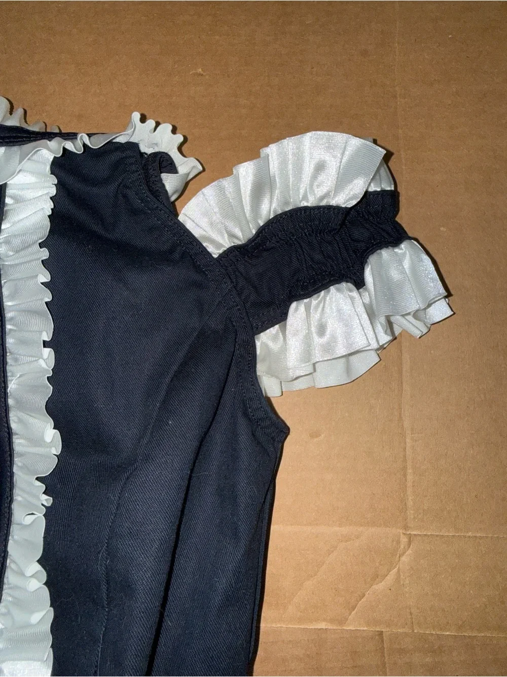 Weissman Black and White Ruffled Maid Costume Dress for Kids